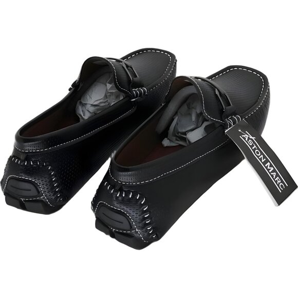 Aston Marc Men's Black Charter Loafers - Size 9.5M - Fast Shipping - Picture 3 of 6